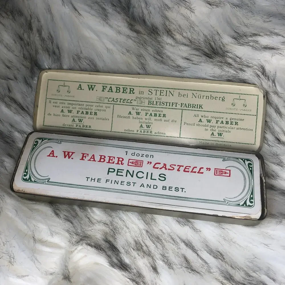 Vintage A.W. Faber Castell Tin Pencil Case
